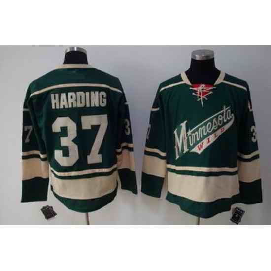 Minnesota Wild 37 Harding green Jerseys